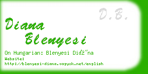 diana blenyesi business card